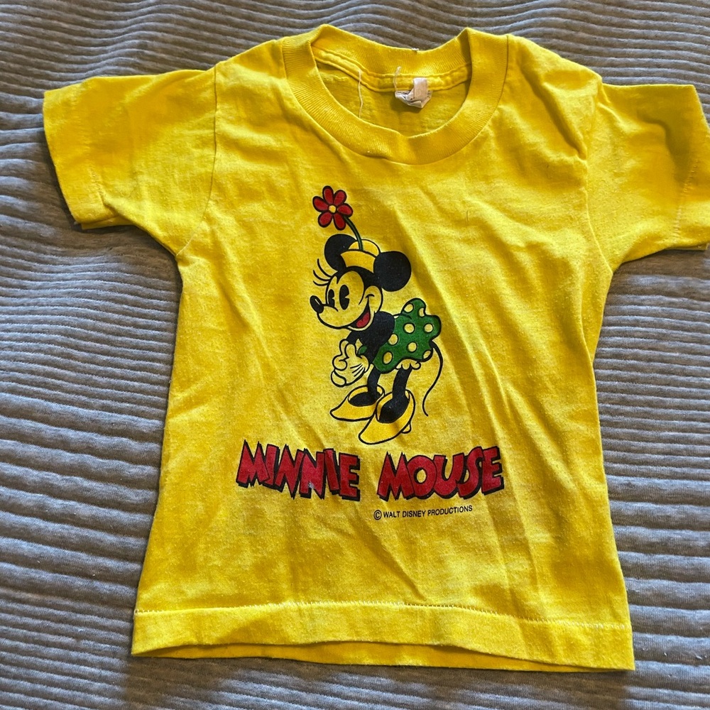 Disney Yellow Minnie Mouse Short Sleeve Tee